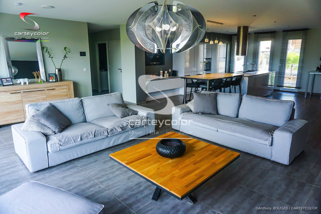 DONCOURT-LES-CONFLANS - Maison déco design moderne, salon séjour, finition haut de gamme - CARTEYCOLOR