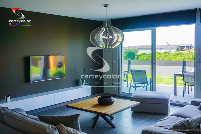 DONCOURT-LES-CONFLANS - Maison déco design moderne, salon séjour, finition haut de gamme - CARTEYCOLOR