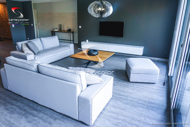 DONCOURT-LES-CONFLANS - Maison déco design moderne, salon séjour, finition haut de gamme - CARTEYCOLOR