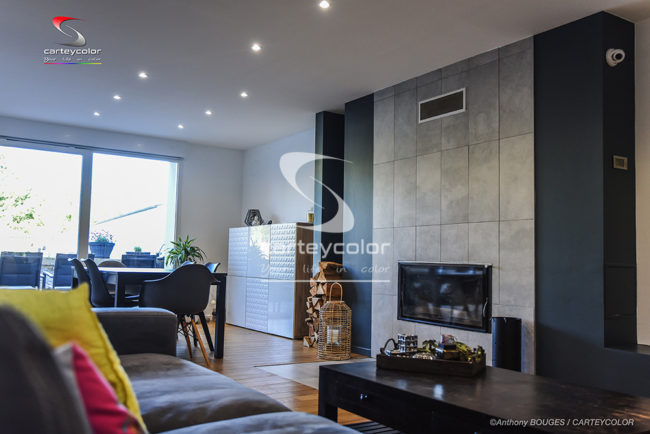 AY-SUR-MOSELLE - Maison déco design moderne, salle à manger, peinture acrylique, parquet chêne, finition haut de gamme - CARTEYCOLOR