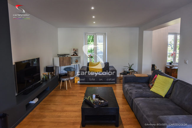 AY-SUR-MOSELLE - Maison déco design moderne, salle à manger, peinture acrylique, parquet chêne, finition haut de gamme - CARTEYCOLOR