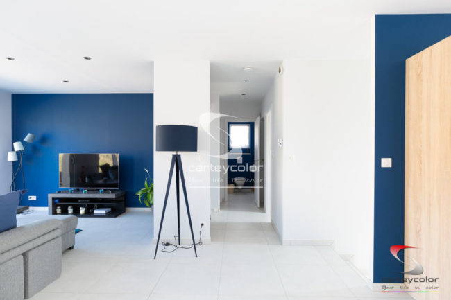 SAULNY - Maison moderne mise en peinture couloir - CARTEYCOLOR