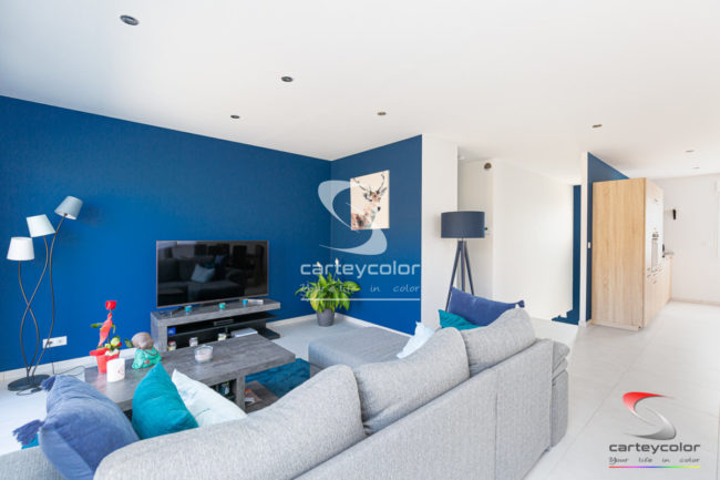 SAULNY - Maison moderne mise en peinture salon - CARTEYCOLOR