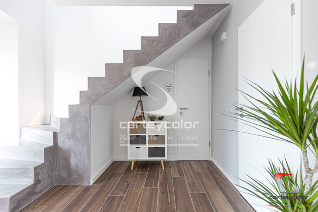 EVRANGE - Maison moderne, réalisation d'un béton ciré - CARTEYCOLOR