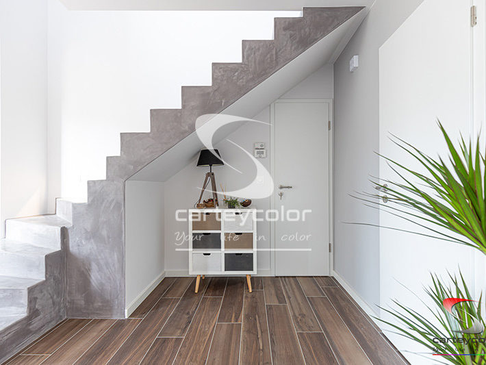 EVRANGE - Maison moderne, réalisation d'un béton ciré - CARTEYCOLOR