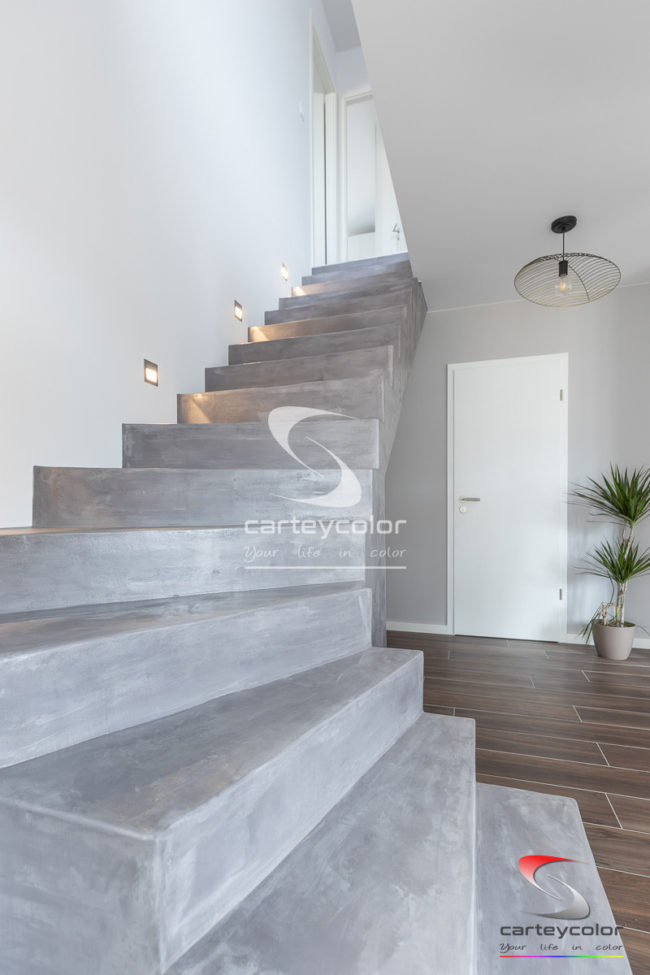 EVRANGE - Maison moderne, réalisation d'un béton ciré - CARTEYCOLOR